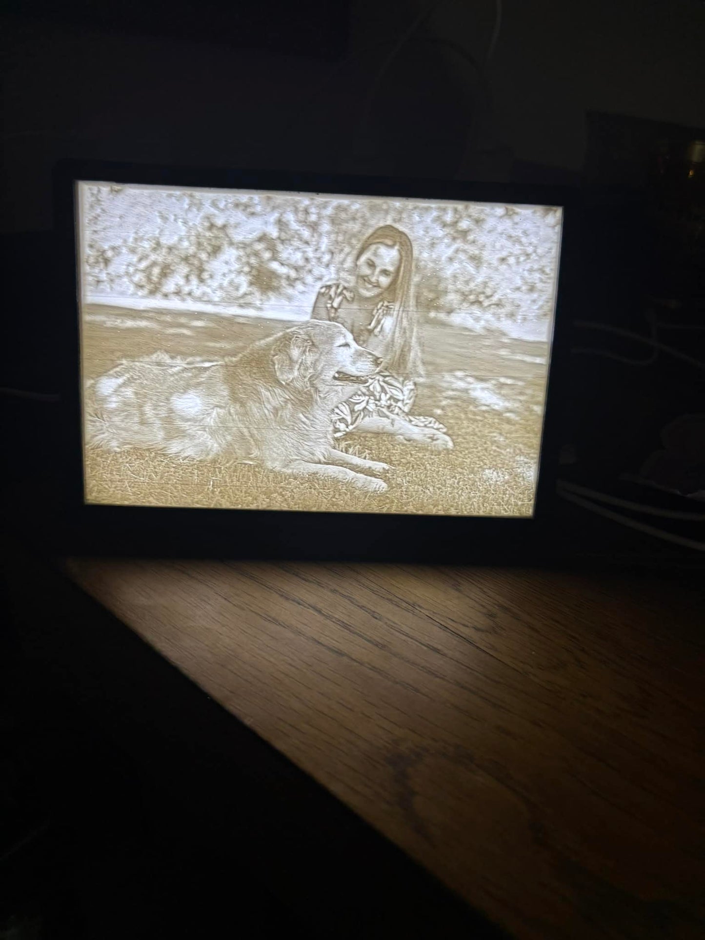 Monochrome Lithophane 4 1/2 x 6 1/2