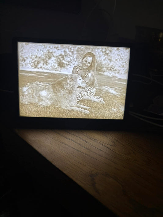 Monochrome Lithophane 4 1/2 x 6 1/2